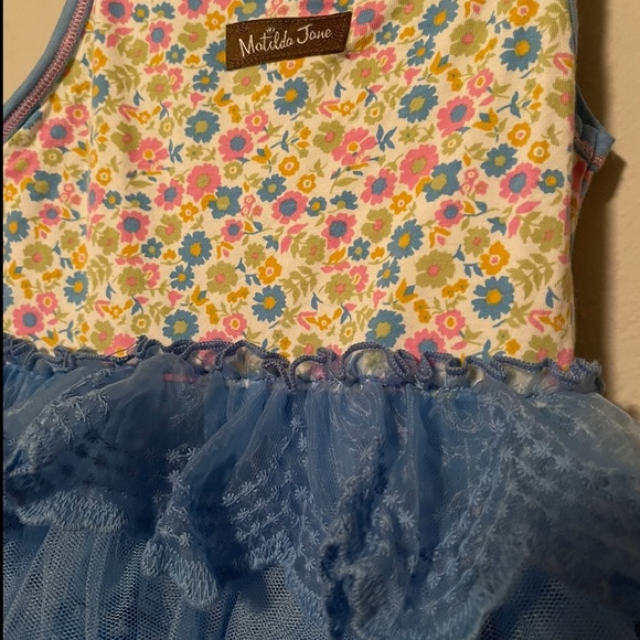 Matilda Jane Make A Wish Dress Ruffle Blue Floral - Picture 8 of 9